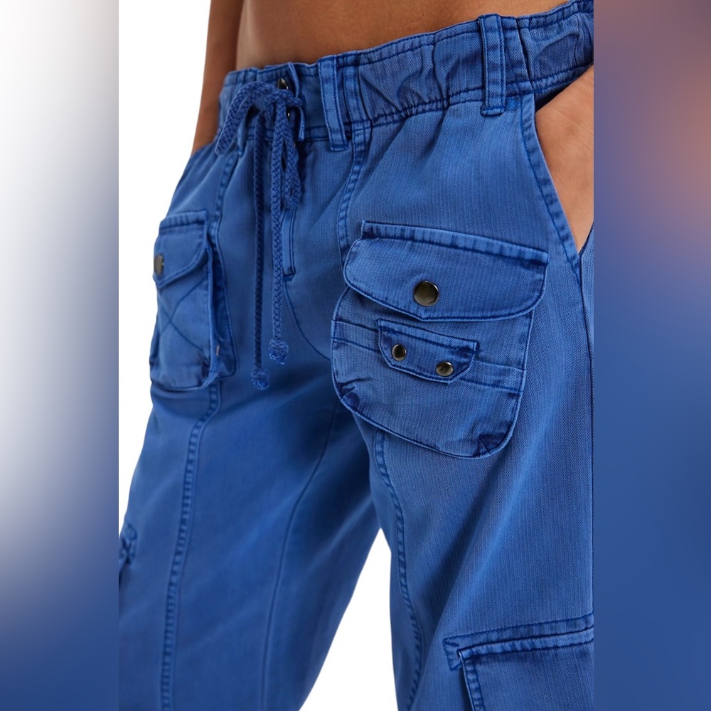 We The Free Tahiti Cargo Pants W’s M Lake Victoria Blue Cargo Joggers Utility - Picture 15 of 16
